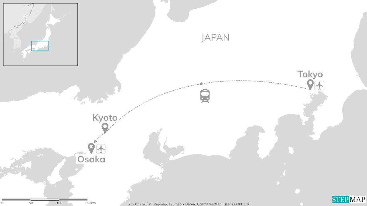 Tokyo, Osaka, Kyoto: From streets to shrines
